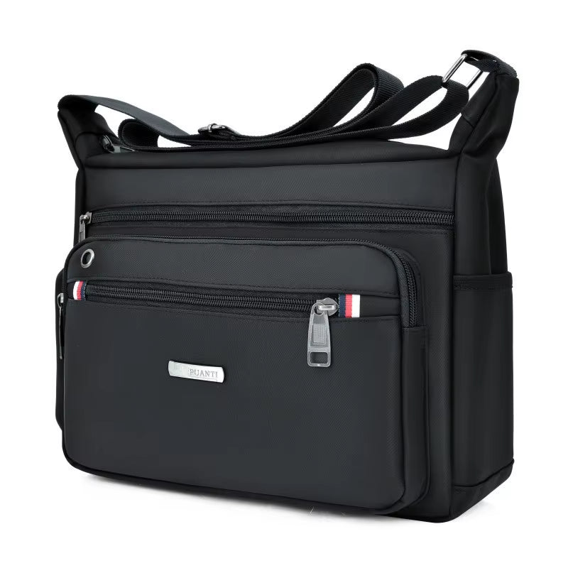 1Pc Men'S Large Capacity Oxford Cloth Casual Crossbody Bag, Travel Versatile Lightweight Shoulder Sling Bag