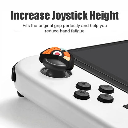 4Pcs Cartoon Silicone Analog Thumb Grip Caps Compatible with Nintendo Switch Oled/Switch Lite/Switch Joystick Protective Cover