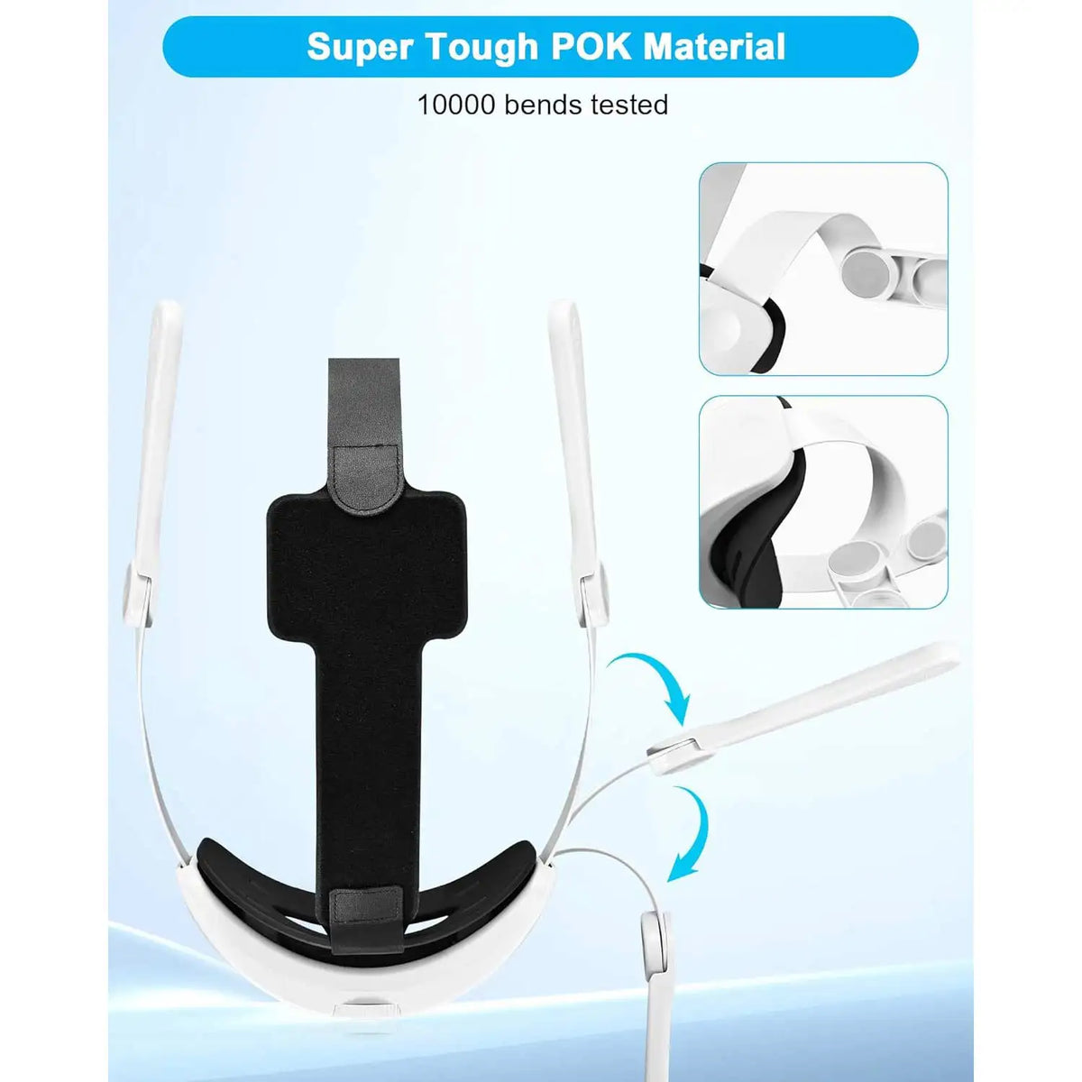 TRANSNOVO Ergonomic Adjustable Head Strap for Oculus Quest 2 and Meta Quest 2 - Enhanced Comfort VR Accessory