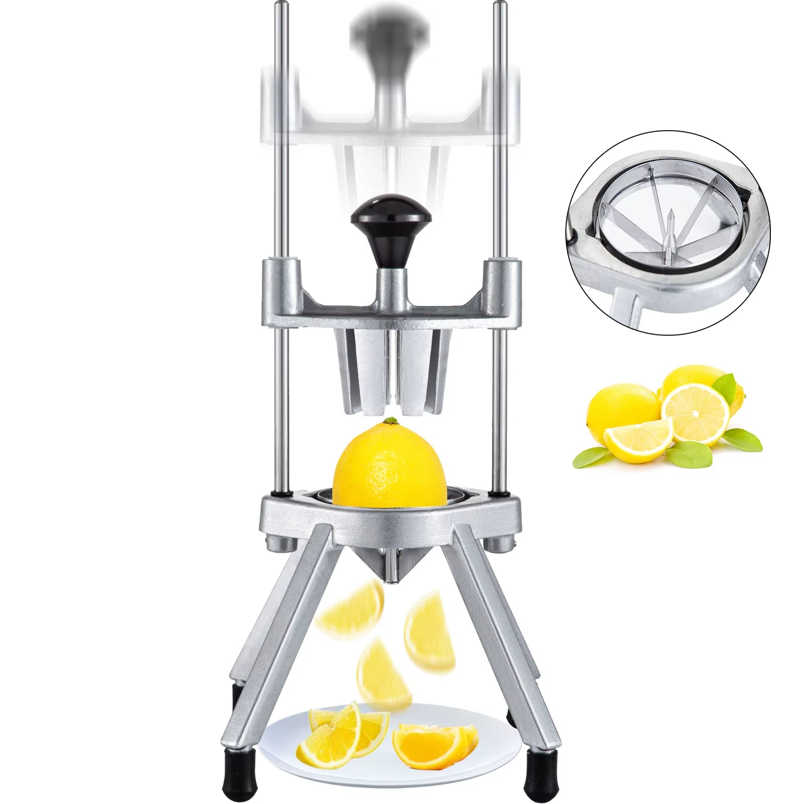 Succebuy 4/6/8-Section Lemon Wedge Slicer Chopper Commercial Limes Wedger Fruit Vegetable Cutter Home Kitchen Appliance Gadgets