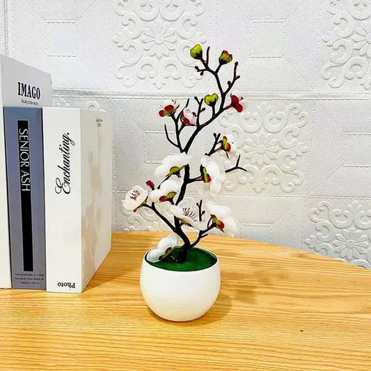 Artificial Plants Bonsai Small Tree Simulation Pot Plants Fake Flowers Table Potted Ornaments Home Decoration Hotel Garden Decor
