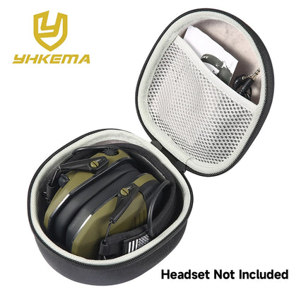 YHKEMA Shockproof Hard Carrying Case Travel Bag for Walkers Howard Leight Impact Sport Sound Amplification OD Electric Earmuff