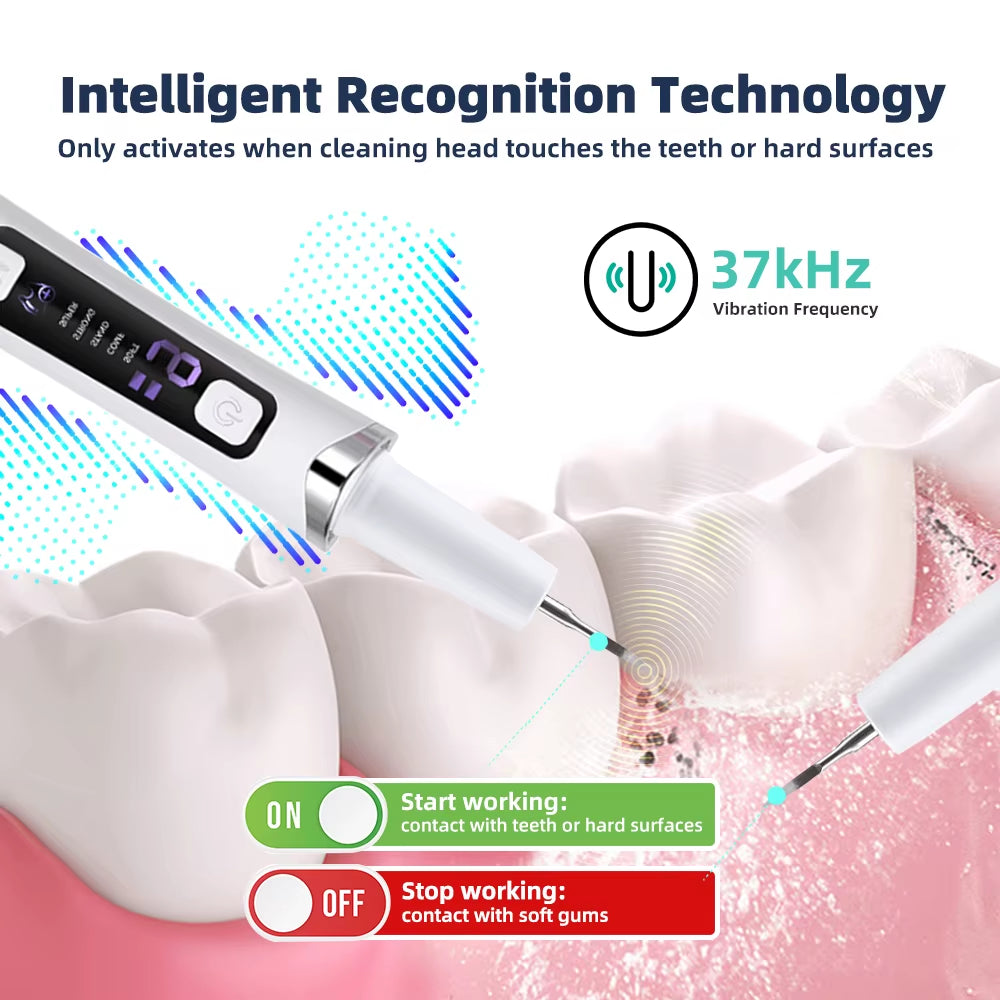 Electric Ultrasonic Dental Scaler with 5 Modes for Effective Oral Tartar Removal and Teeth Whitening