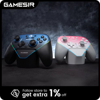 Gamesir Super Nova Wireless Pro Controller with Charging Station,  Effect Joystick for Nintendo Switch / PC / Android / Ios