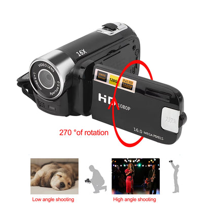 DH‑90 16X Digital Zoom 2.7 Inch Colourful Display Screen High Definition Camera Image Video Shooting Camcorder DV Camcorder