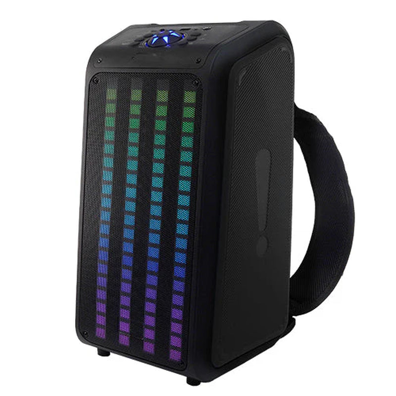Supersonic 2 X 6.5" Sound Traveler Portable Backpack Speaker W TWS, LED Lights (IQ-8265BT)
