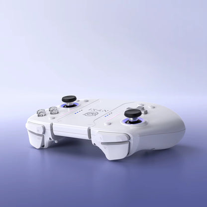 Hyperion Pro Hall Joystick Wireless Game Controller White Gamepad with RGB Lights for Nintendo Switch