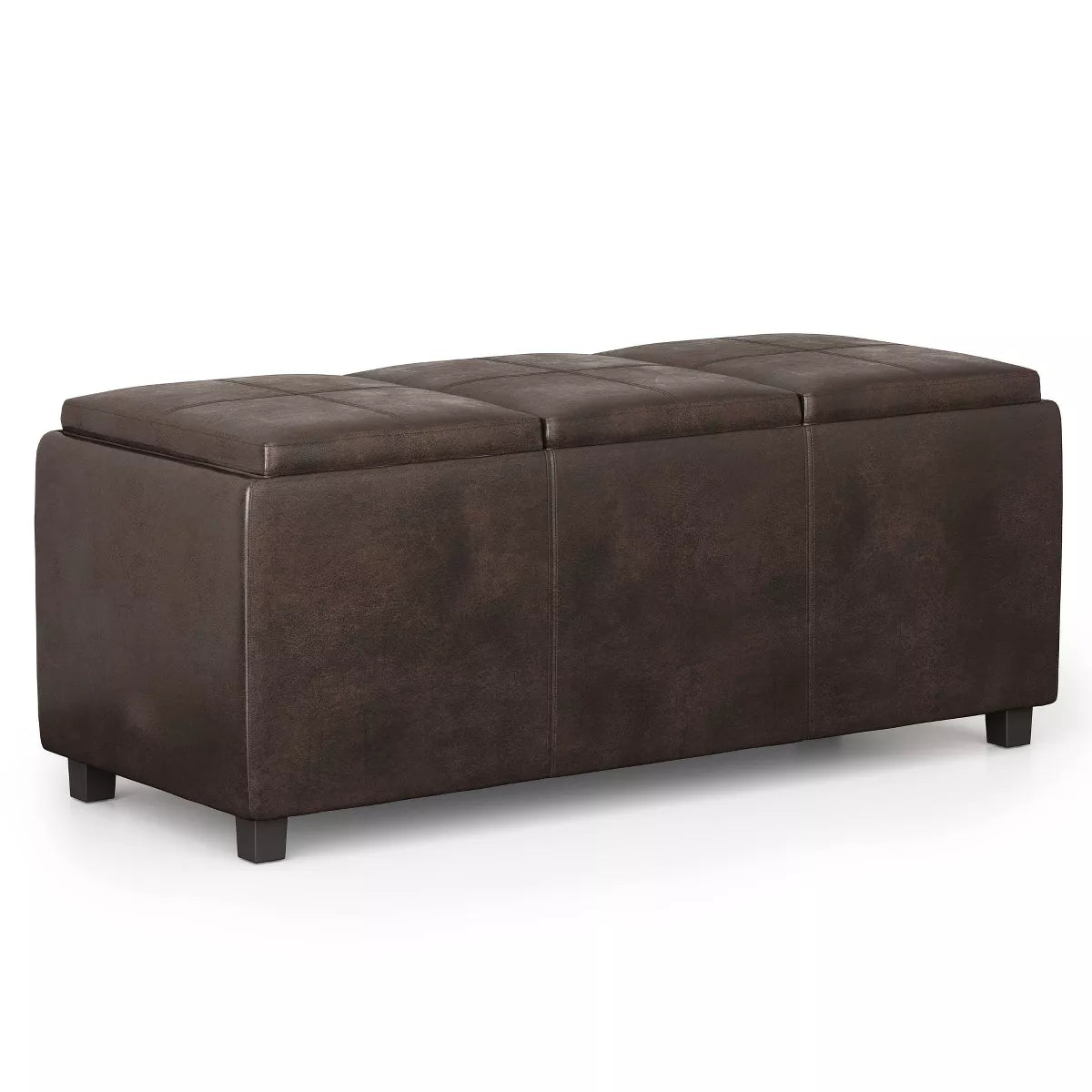 Franklin Storage Ottoman and Benches - Red