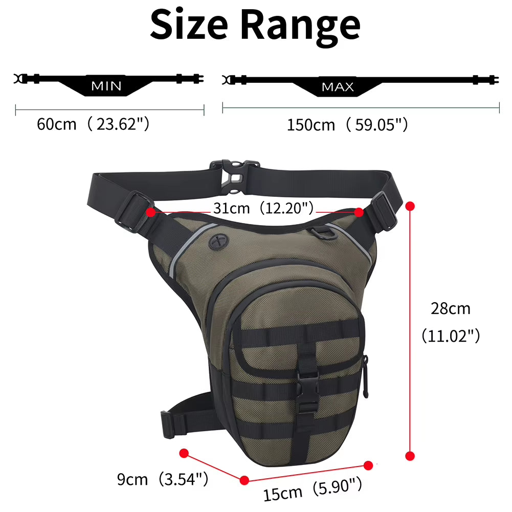 Waterproof Motorcycle Waist Bag Motorbike Riding Drop Leg Bag Men Outdoor Thigh Bag Breathable Moto Bag Large Capacity Chest Bag