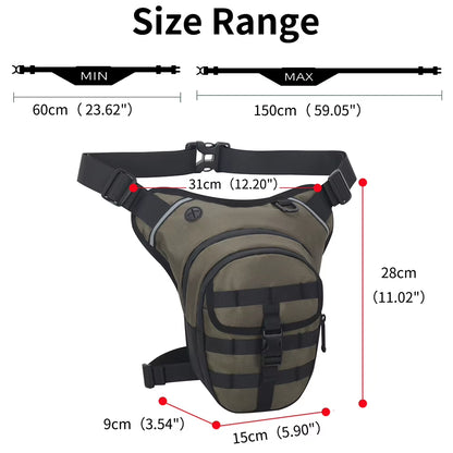 Waterproof Motorcycle Waist Bag Motorbike Riding Drop Leg Bag Men Outdoor Thigh Bag Breathable Moto Bag Large Capacity Chest Bag