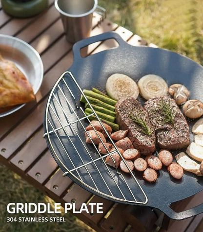 Baking Griddle Non-Stick Anti-Scorch High Temperature Barbecue Grid Mesh Pad for Outdoor Camping Bbq Tools Camping Hiking Access