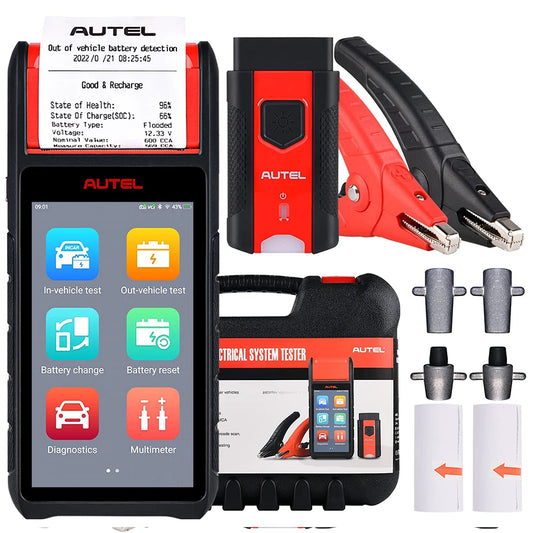  Maxibas BT608E Car Battery Tester Scanner 12V 24V 100-3000 CCA Battery Analyzer All System Diagnostic Battery Registration Tool
