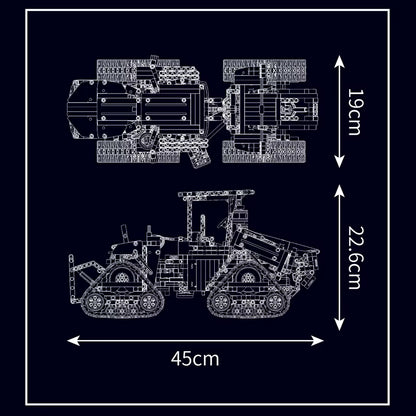 Mould King 18020 Technical Car Toys the APP RC MOC-35270 Pneumatic Crawler Tractor Building Block Brick Kids Christmas Gift