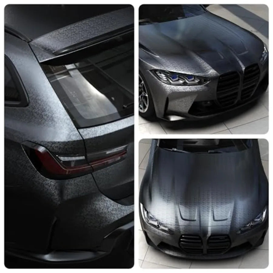Forged Carbon Fiber Vinyl Wrap - 3D Cosmic Ghost Texture Auto Decal Film for Vehicle Customization