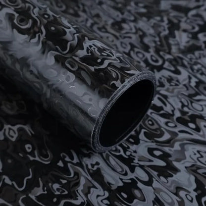 Forged Carbon Fiber Vinyl Wrap - 3D Cosmic Ghost Texture Auto Decal Film for Vehicle Customization