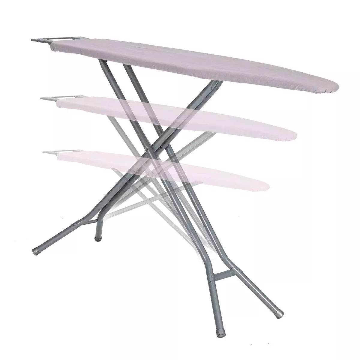 Home Products Light Gray 4-Leg Mesh Top Ironing Board with Integrated Iron Rest