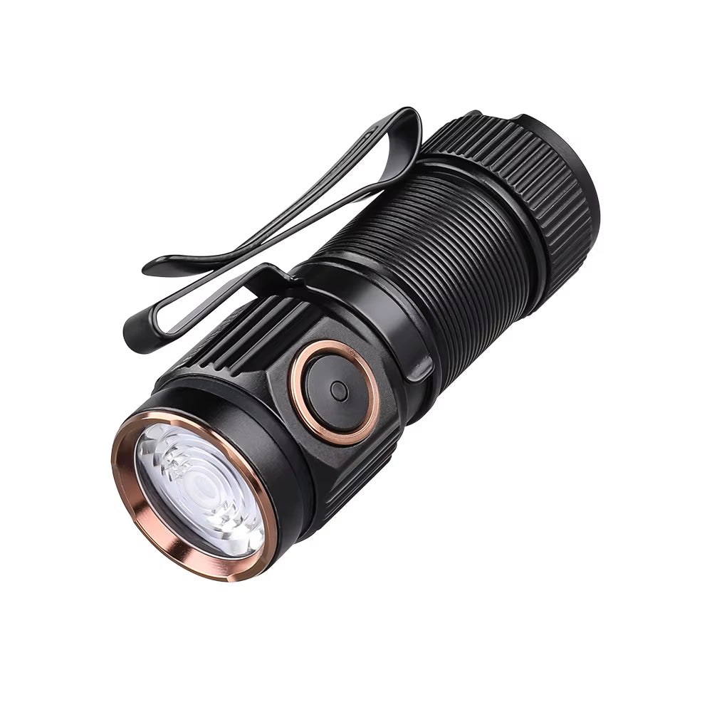 MT10 Rechargeable LED EDC Flashlight 1000 Lumens Type USB C Charging Torch Mini 16340 Light MVB Optics with Magnet Lan