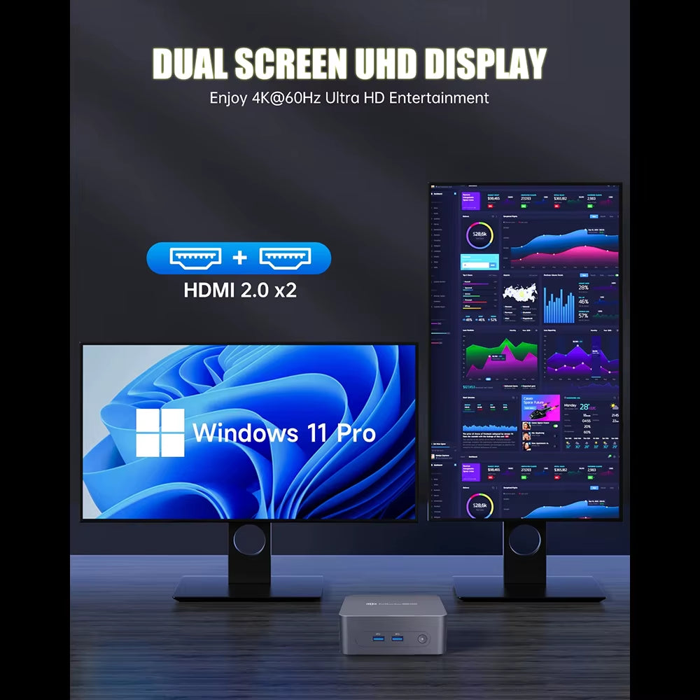 MLLSE G3 Mini PC Alder Lake N100 Windows 11 Pro  12Th DDR4 8/16GB RAM 256/512GB ROM Wifi 5 BT4.2 Desktop Computer Mini Pc