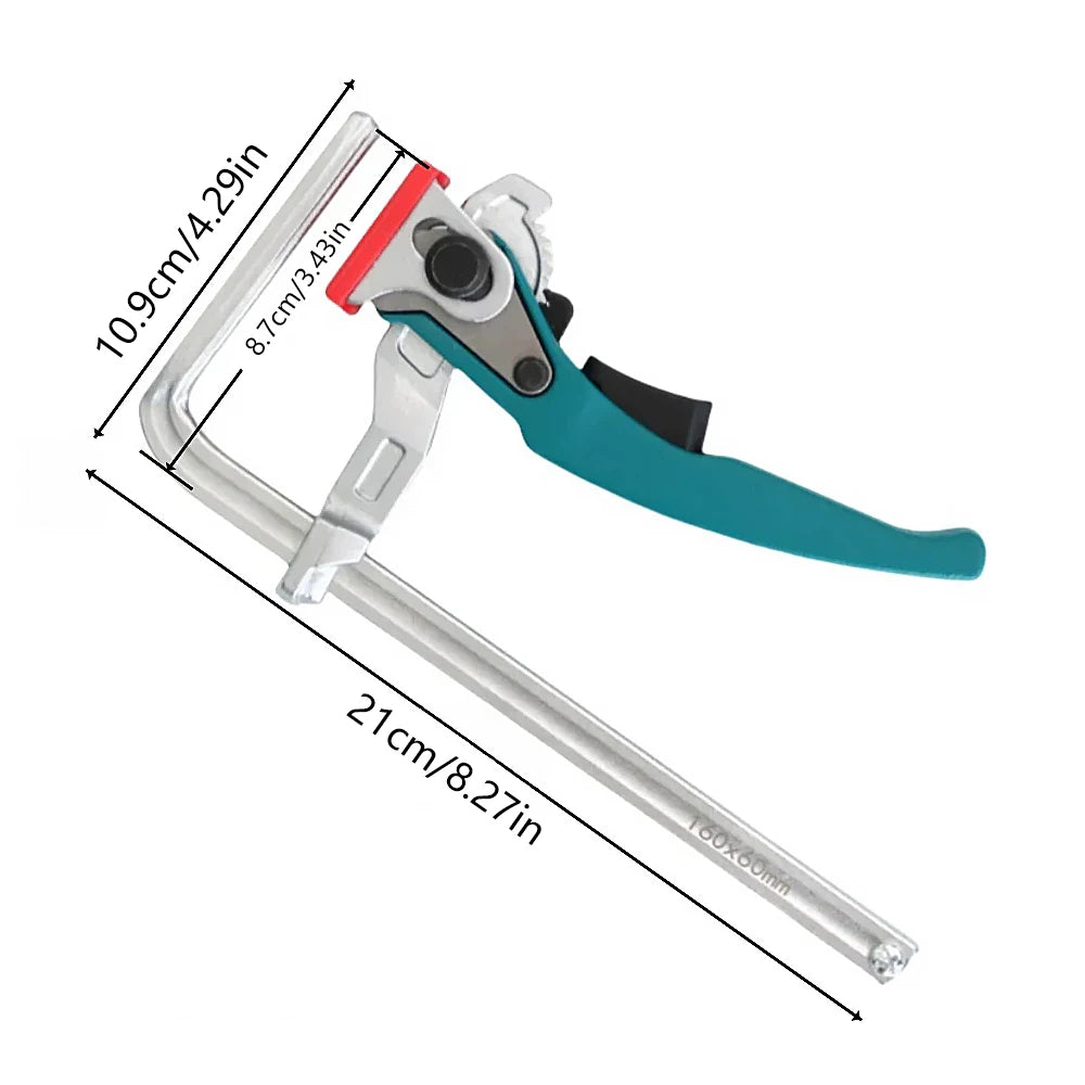 ALLSOME Set of 2 Ratcheting Table Clamps for Quick Release Track Saw and Guide Rail Systems