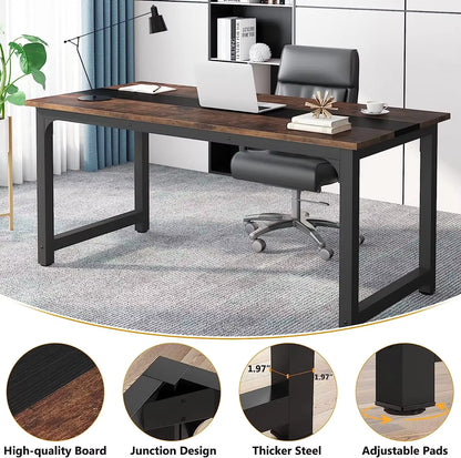 Tribesigns Contemporary Large Office Computer Desk - Versatile Workstation for Home and Study