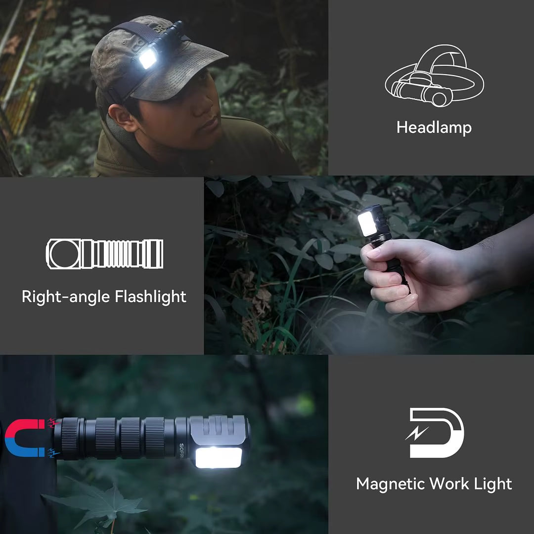Sofirn HS42 2100 Lumen Rechargeable Headlamp with SST40 LED and Magnetic Base for Camping - EDC USB-C Flashlight