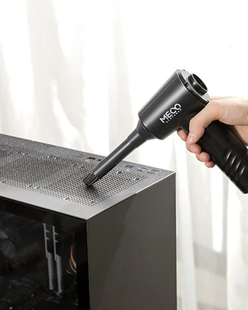  Electric Compressed Air Duster & Vacuum Cleaner 4 in 1 Function Powerful 3-Gear to 90000RPM/12000PA Keyboard Cleaner, Rechargeable Cordless Air Duster for Computer/Car/Pet Hair