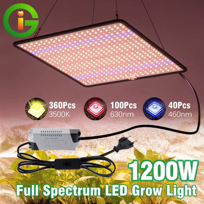 LED Grow Light Full Spectrum Phyto Lamp AC85-240V 40W for Indoor Grow Tent Plants Growth Light