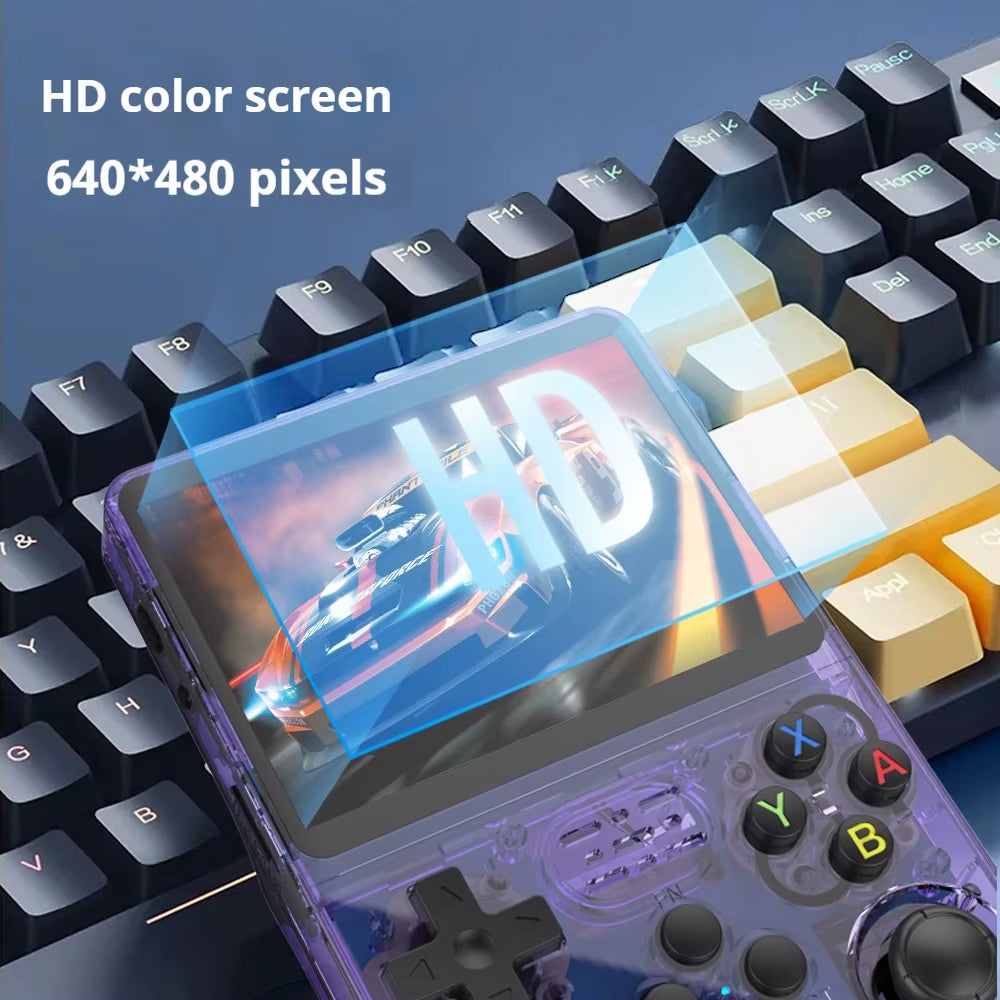Open Source R36 64G Handheld Game Console 64G Best Games Linux System 3.5