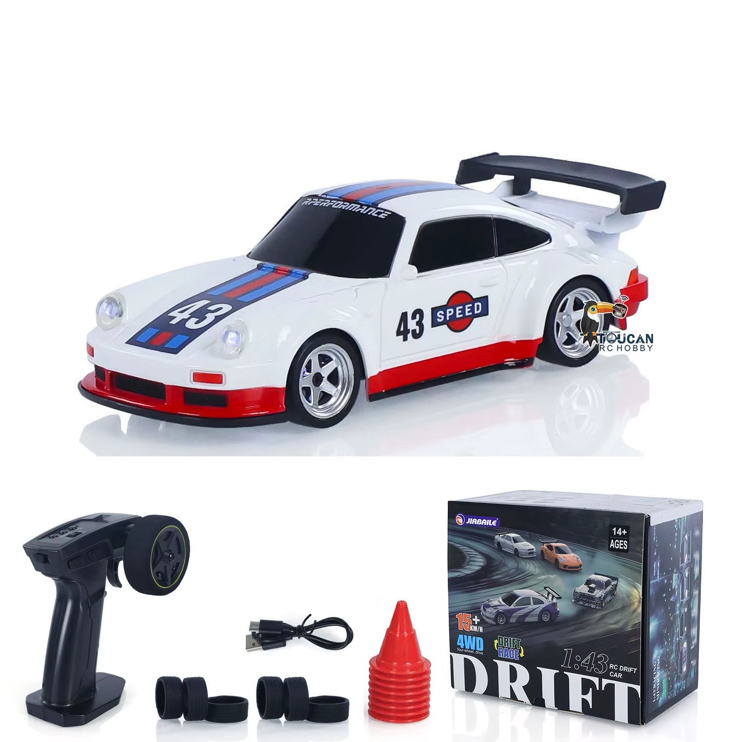 US Stock RC Drift Car 1/43 RTR Race 4WD Gyro Four-Wheel Drive Radio Control High Speed Model 2.4G Racing Drifting Cars Toy Model