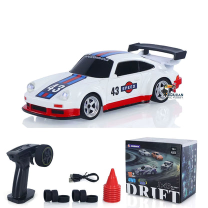 US Stock RC Drift Car 1/43 RTR Race 4WD Gyro Four-Wheel Drive Radio Control High Speed Model 2.4G Racing Drifting Cars Toy Model