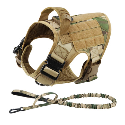 Large Dog Harness and Leash Set for German Shepherds and Malinois - Training and Walking Vest with Collar for Medium to Large Dogs