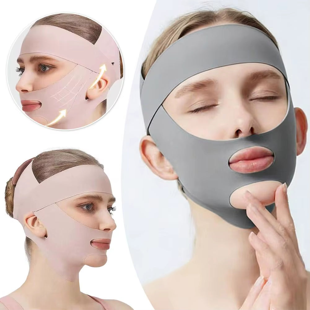 Facial Slimming Bandage for Relaxation and Lift - Double Chin Reduction and Facial Contouring Massage Belt
