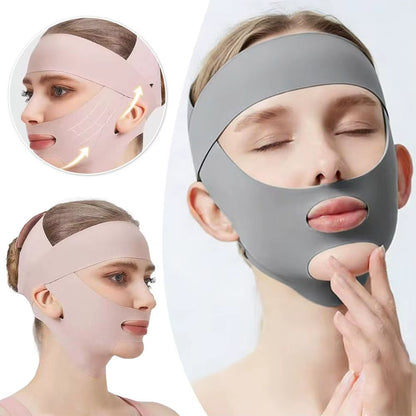 Facial Slimming Bandage for Relaxation and Lift - Double Chin Reduction and Facial Contouring Massage Belt