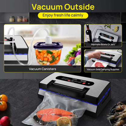 VH5188 Vacuum Packing Machine Built in Cutter&Storage Multifunction Automatic Vacuum Sealer Machine Commercial