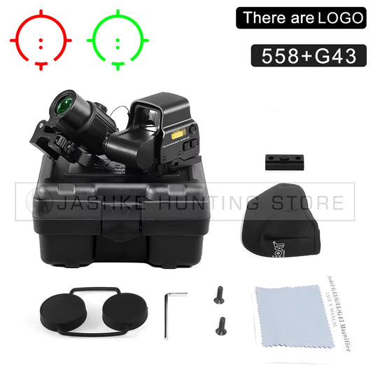 Tactical G43 3X Magnifier with EXPS3 Red Dot Sight and QD Mount for 20MM Rail Systems
