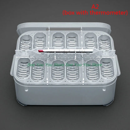 12 Grids Hatch Box Snake Lizard Reptile Egg Tray Boxes Hatching Eggs Device Climbing Pet Tortoise Turtle Incubator Supplies