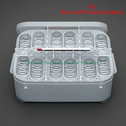 12 Grids Hatch Box Snake Lizard Reptile Egg Tray Boxes Hatching Eggs Device Climbing Pet Tortoise Turtle Incubator Supplies