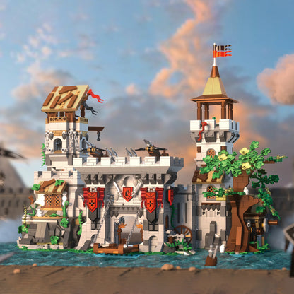 2568-Piece Medieval Knight's Fortress Building Blocks Set - MOC Bricks Model for Assembly and Display, Perfect for Holiday Gifting