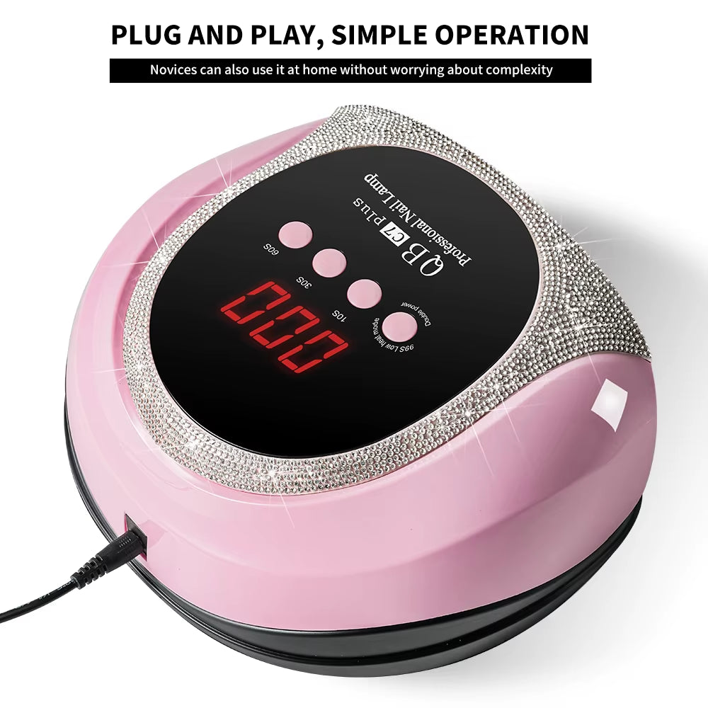 Professional UV/LED Nail Lamp 57 LEDS Quick Drying Gel Polish Curing Light with LCD Display Manicure Equipment for Acrylic Gel