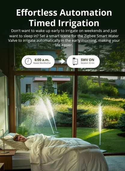 SWV  Water Valve SWV-BSP Timer IP55 Sprinkler Controller Home Automate Irrigation Compatible with Ewelink Google