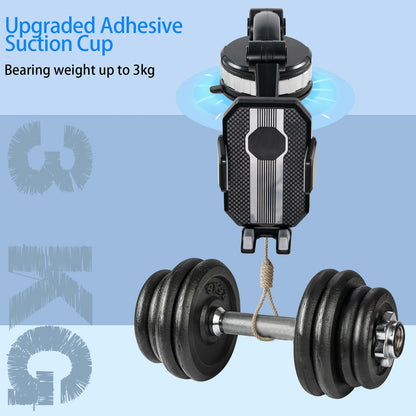 360-Degree Rotating Universal Cell Phone Holder for Windscreen, Dashboard, and Car Trunk Mounting