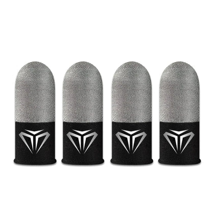 2 Pcs Mobile Game Fingertip Gloves Sweatproof Anti-Slip Touch Screen Finger Sleeve Breathable Gaming Fingertip Cover for Gamer