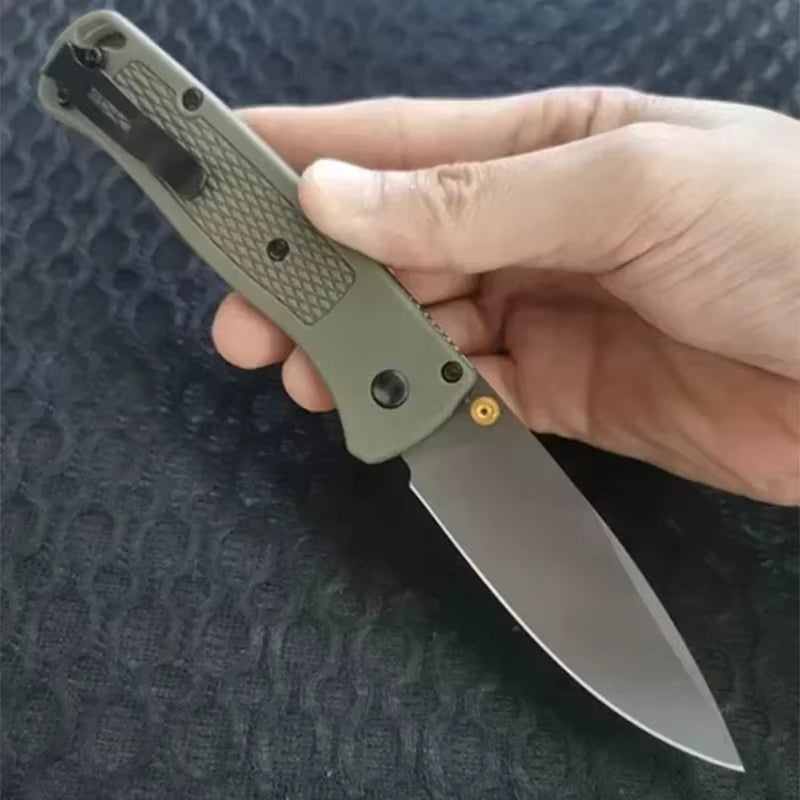 Folding BM 535 EDC Knife with 440C Blade and Nylon Fiber Handle for Outdoor Activities, Hiking, Camping, and Hunting