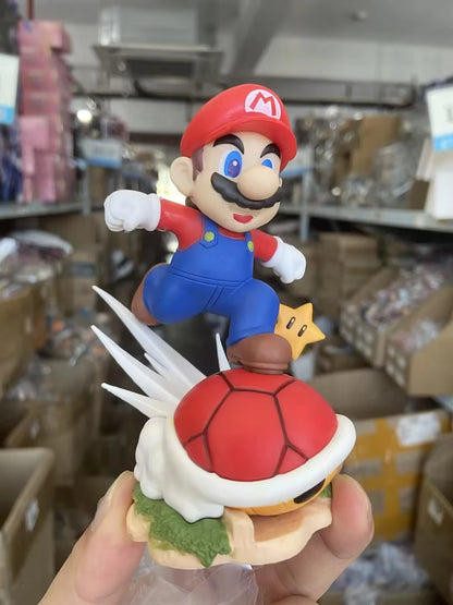 Super Mario Anime Figure Cartoon Grand Running Mario Bros Anime Action Figurine PVC Statue Model Collection Desk Doll Toy Gifts