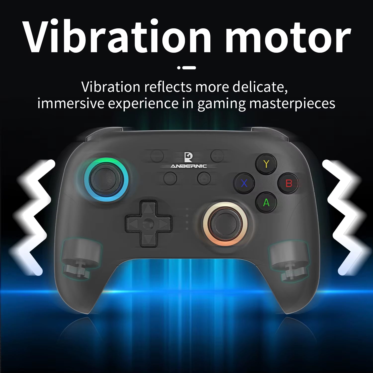 ANBERNIC RG P01 Gamepad Wireless Gaming Controller  Trigger Joystick Macro Key RGB Breathing Light for Switch PC Android IOS