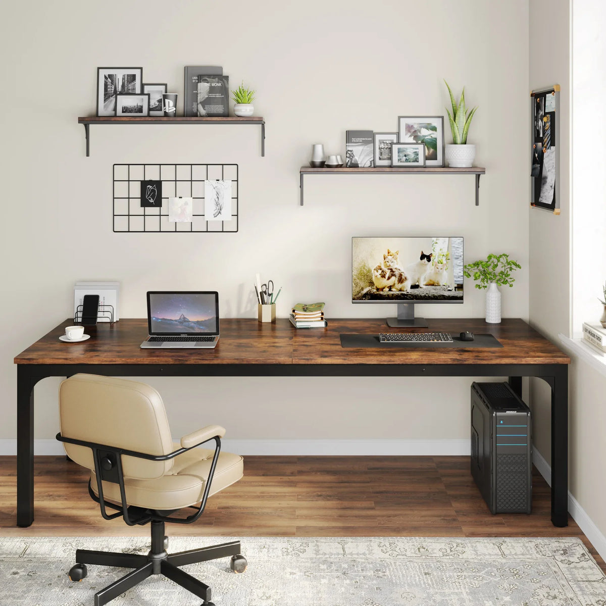 Tribesigns 78.7-Inch Extra Long Dual Workstation Desk for Home Office
