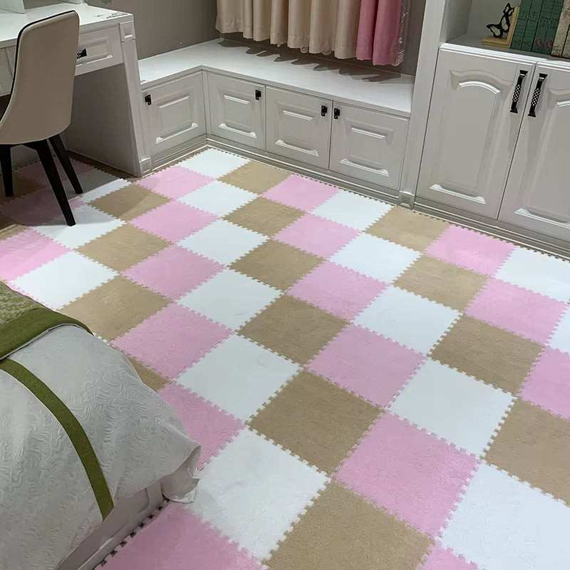 Soft Plush Baby Play Mat EVA Foam Children'S Carpet Interlocking Exercise Tiles Floor Carpet and Rug for Kids Pad 30*30 CM