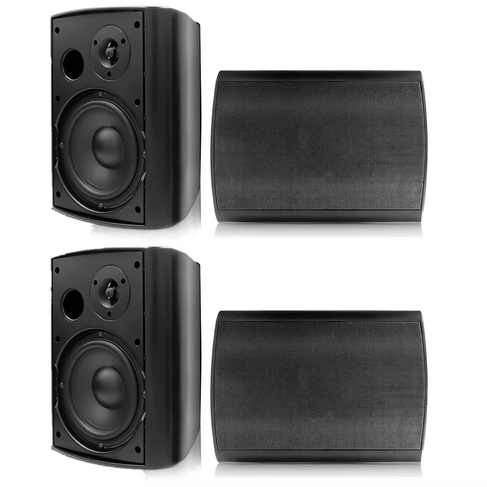 800W 6.5 Inch Outdoor Waterproof Bluetooth Speakers HD Digital Stereo Effect Wall Mounted Sound System for Patio 2 Pairs