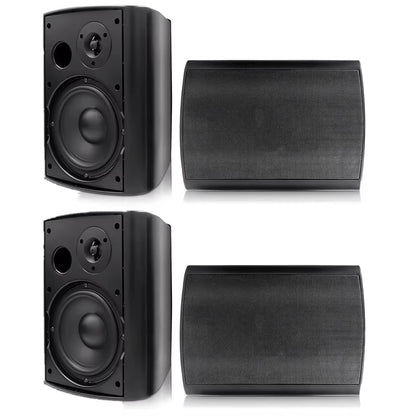 800W 6.5 Inch Outdoor Waterproof Bluetooth Speakers HD Digital Stereo Effect Wall Mounted Sound System for Patio 2 Pairs