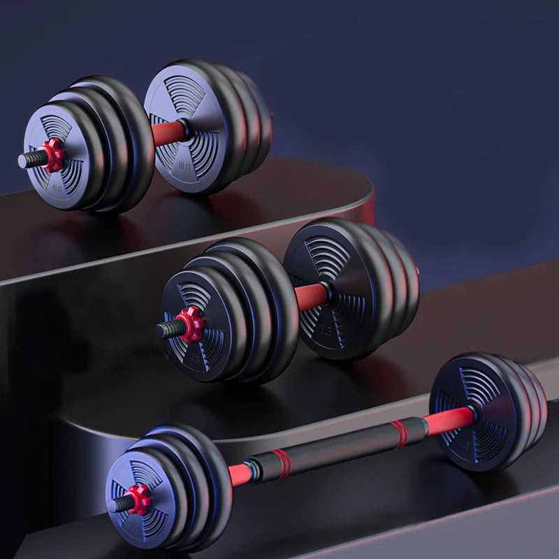 Adjustable 5-44 lbs Dumbbell to Barbell Set with Anti-Slip Grip for Versatile Home Gym Strength Training
